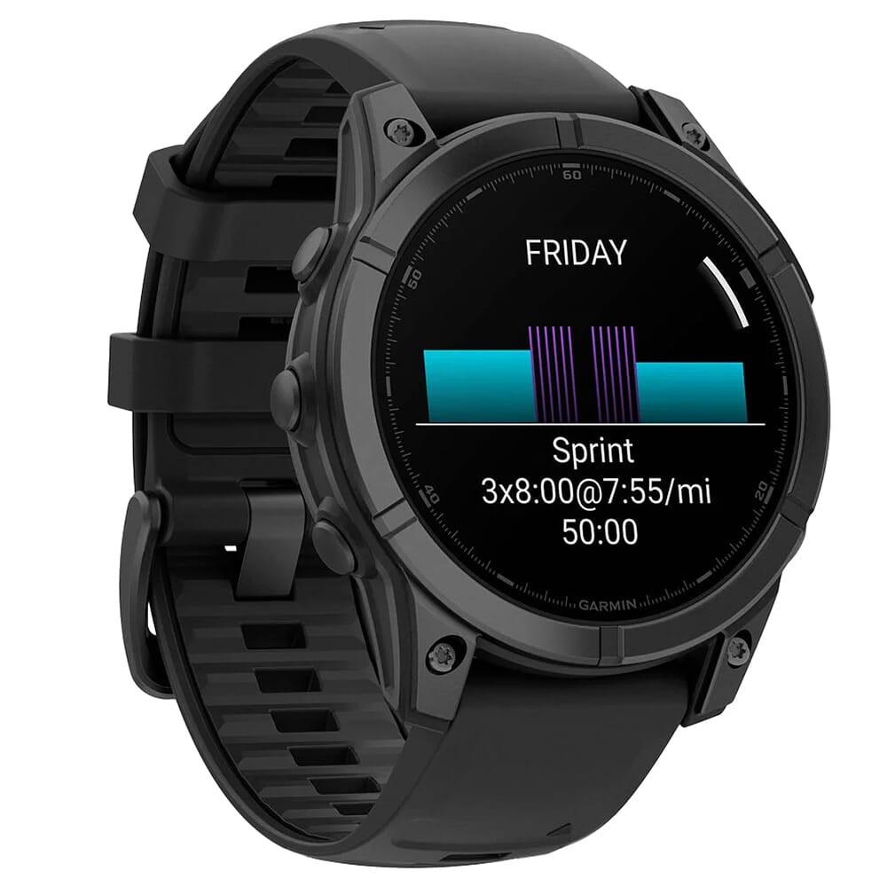 Garmin fenix E Slate Gray Steel w/Black Band Smartwatch 010-03025-03 - Garmin