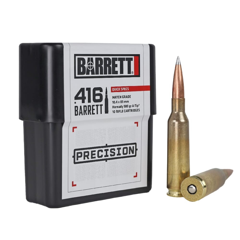 Barrett Barrett Ammo .416 Barrett A-Tip 500gr Box of 10 41633 - $141.75 at EuroOptic