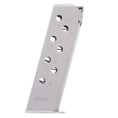 Walther Arms Walther PP/PPK/S .32 ACP Flush Nickel 8rd Magazine 5136818 - Walther Arms