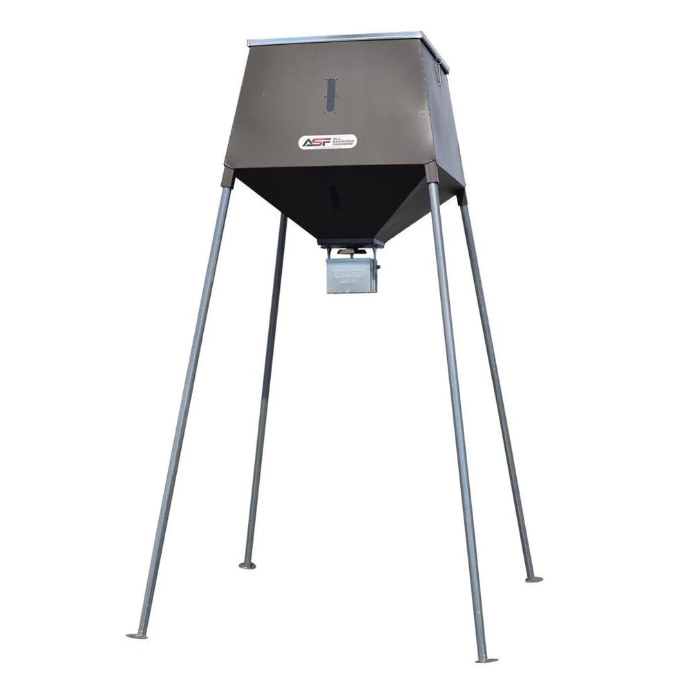 all seasons feeders ASF Traditional 1000lb Broadcast Feeder w/Solar - all seasons feeders