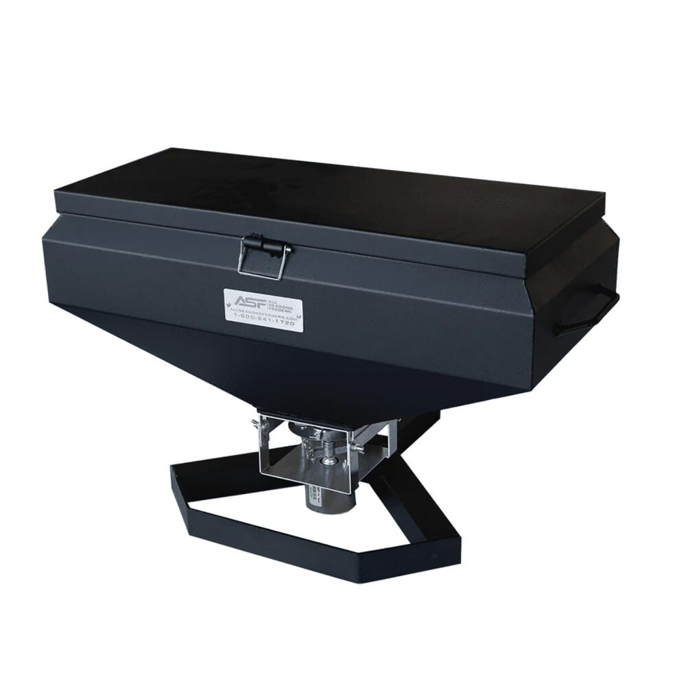 all seasons feeders ASF Black Powdercoat 100lb Aluminum Road Feeder 765665342352 - all seasons feeders