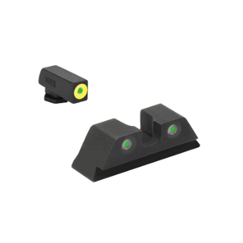 Meprolight USA Meprolight ML40140 Hyper-Bright&trade; Yellow Hellcat Low Fixed Set 401403121 - Meprolight USA
