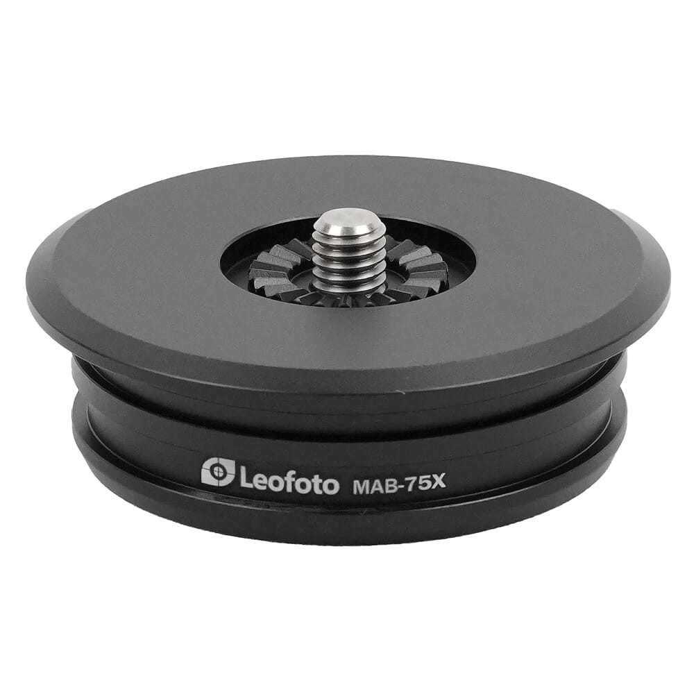Leofoto MA-X Connecting Heads X Bowl Adapter w/75mm Bowl MA-75X in Black - Leofoto