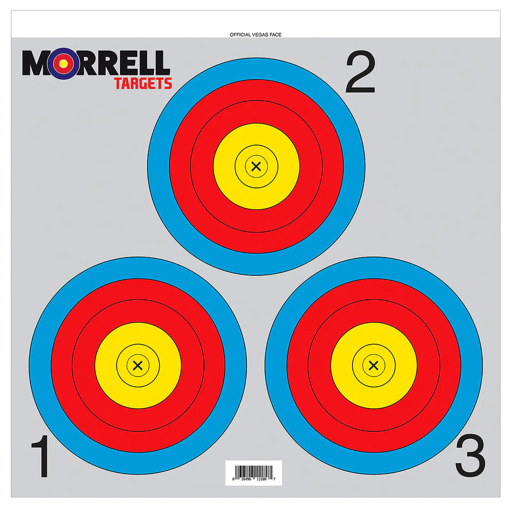 Morrell Targets Morrell 3 Spot Vegas Paper Face Targets PF3 **SINGLE TARGET** - Morrell Targets