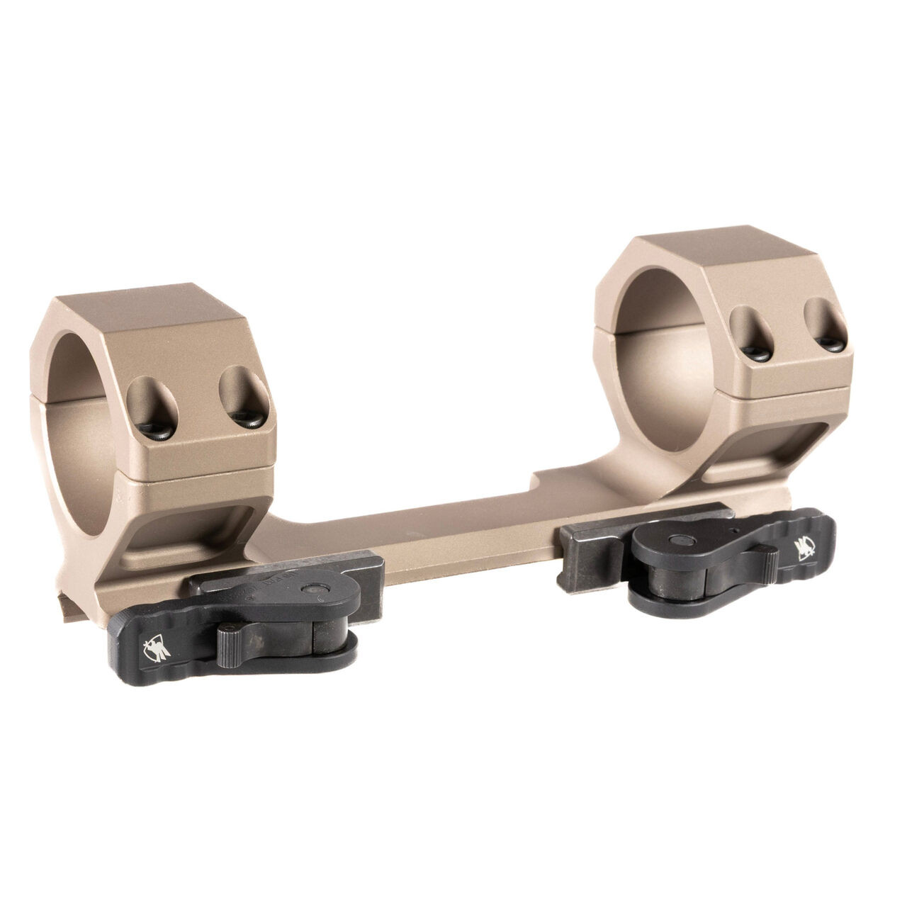 American Defense Manufacturing ADM AD-DELTA 34mm Low FDE Scope Mount w/Dual QD STD Lever AD-DELTA-L-34-FDE-STD - American Defense Manufacturing