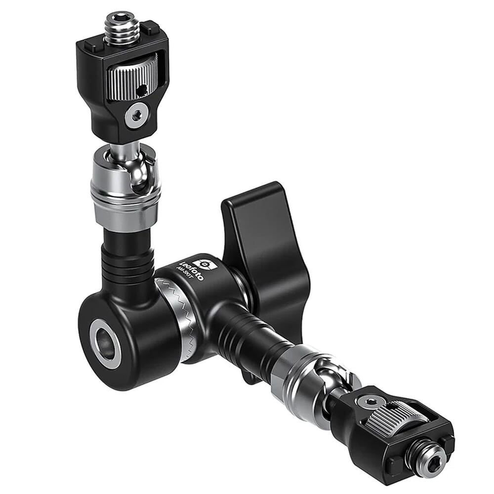 Leofoto AM-5 120mm Heavy Duty Versa Magic Arm w/Anti-Twist Adapter, 1/4th & 3/8" Mounting Adapters AM-5-KIT - Leofoto