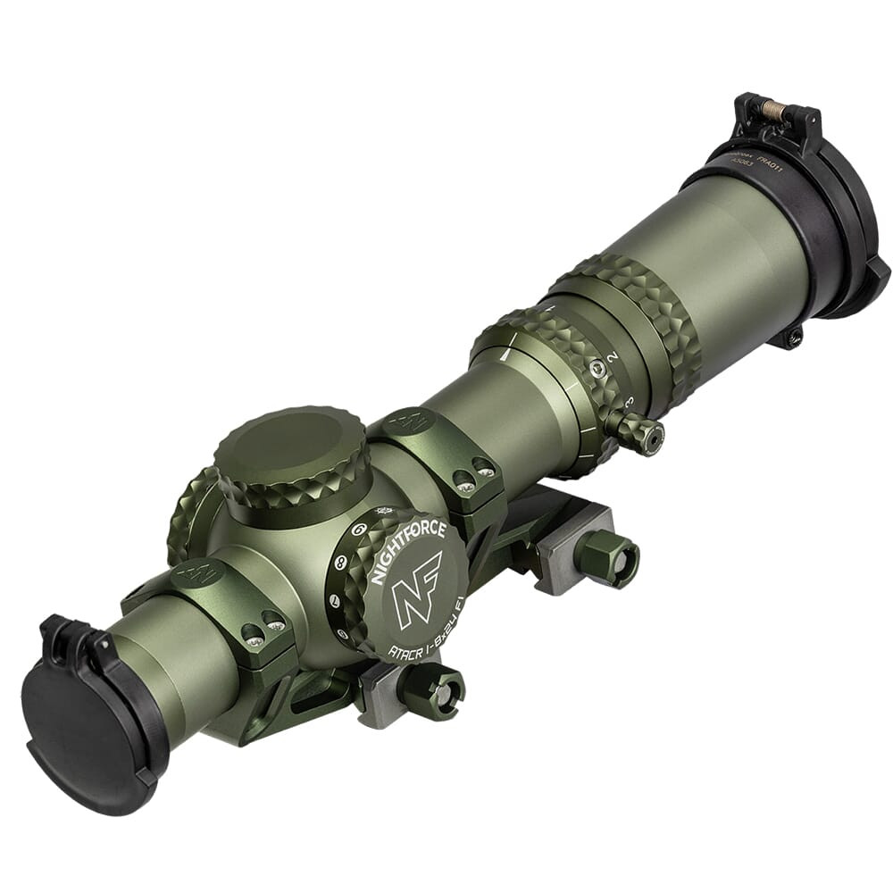 Nightforce ATACR 1-8X24mm F1 .1 Mil-Radian NVD PTL FC-DMX Green Anodized Riflescope w/1.54" 0MOA Ultramount C725 - Nightforce