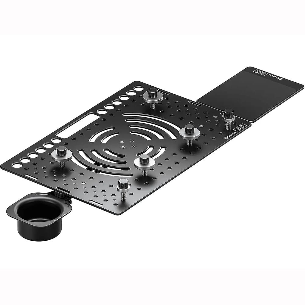 Leofoto LCH-3 Ultimate Laptop Tray Kit w/LCH-3-1 Mouse Tray & LCH-3-2 Cup Holder LCH-3-Kit in Black - Leofoto