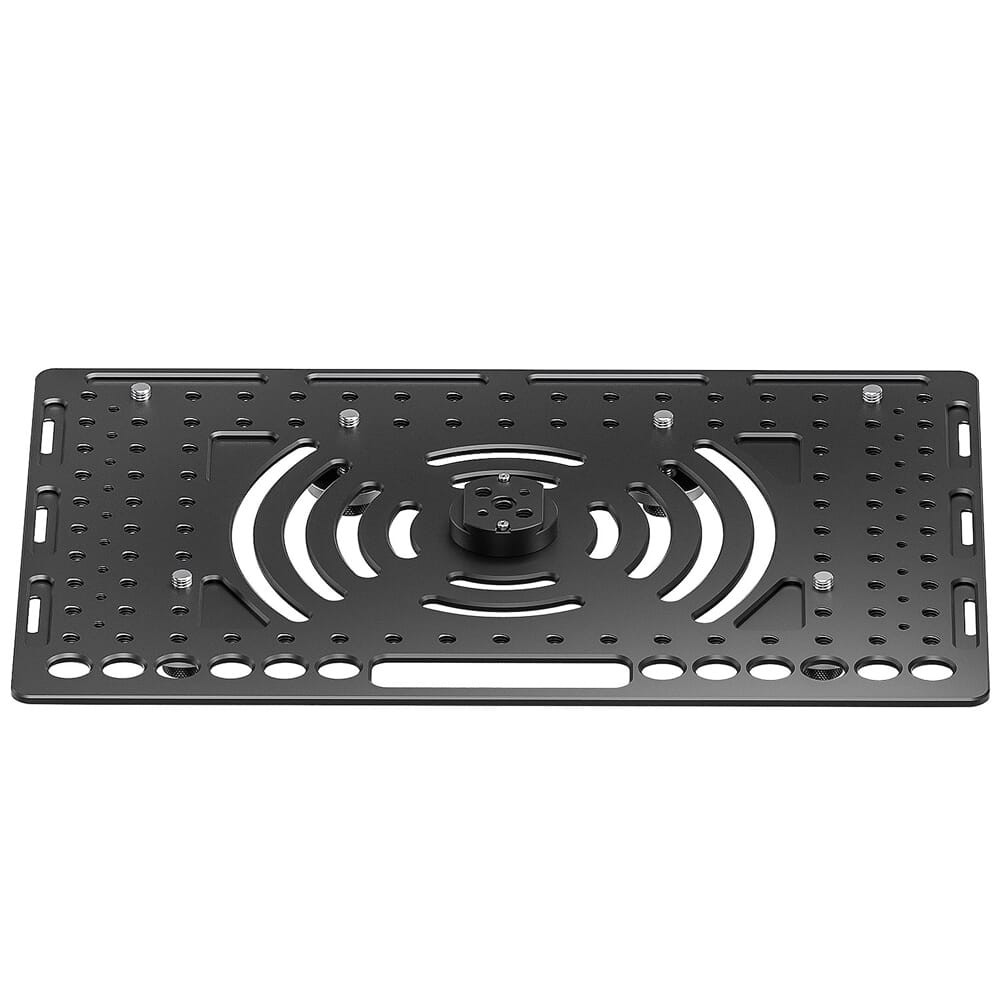 Leofoto LCH-3S Laptop Tray w/(3) 3/8" & (2) 1/4" Mounting Holes LCH-3S in Black - Leofoto