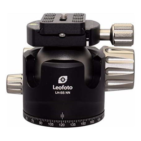 Leofoto LH-55NN 55mm No Neck Low Profile Ball Head w/QR Plate LH-55NN in Black - Leofoto