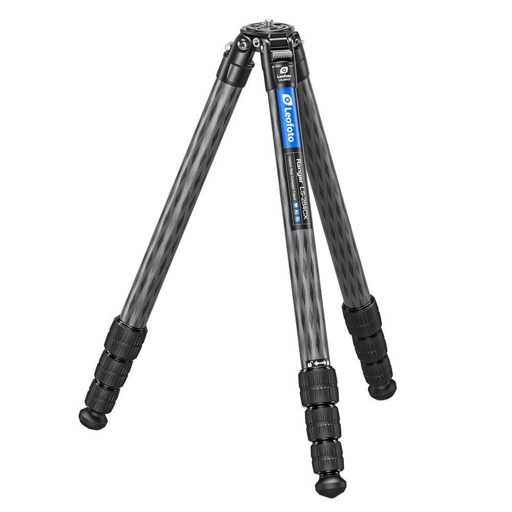 Leofoto LS-X Ranger LS-284CX Professional Light Weight Carbon Fiber Tripod w/DC-282C Carbon Fiber Add-On Column LS-284CX in Black - Leofoto
