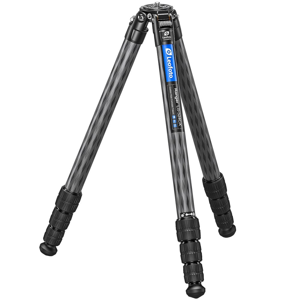Leofoto LS-X Ranger LS-324CX Professional Light Weight Carbon Fiber Tripod w/10x Carbon Fiber Tubes & DC-282C Carbon Fiber Add-On Column LS-324CX in - Leofoto