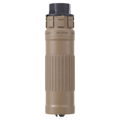 Dead Air Silencers Dead Air Lazarus 6 6mm 5.88" FDE Suppressor w/Xeno Adapter & DA129 1/2"x28 Xeno 3Prong Flash Hider (NFA) LZ6XNFDE - Dead Air Silencers