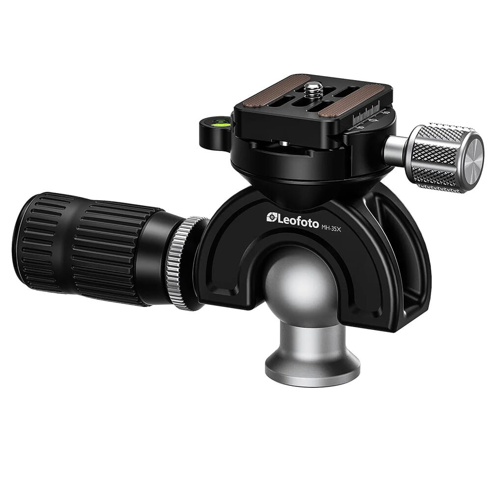 Leofoto MH-35X-Arca 28mm Full Dynamic Ball Head w/Rosette, 3/8" Mounting Socket & Handlebar Control MH-35X-ARCA in Black - Leofoto