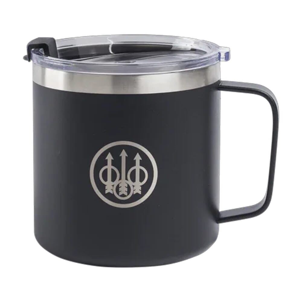 Beretta Black 16oz Double Insulated Coffee Mug w/Push-Lock Lid OG581D00480999UNI - Beretta