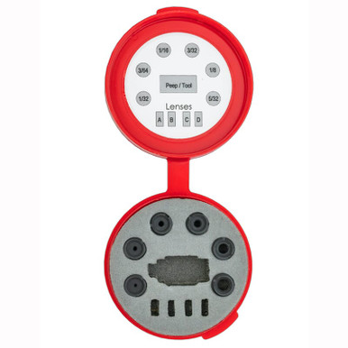 Hamskea InSight 6 Aperture Set (1/32", 3/64, 1/16", 3/32", 1/8", 5/32, Tool, Case) PEEP050 - Hamskea