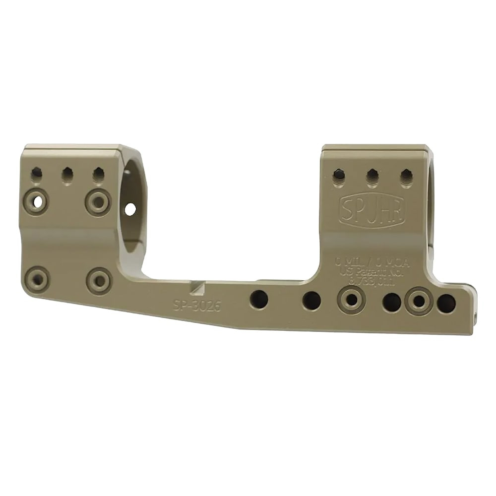 Spuhr Cantilever Unimount 30mm 0MIL/MOA 1.26" Gen 3 Noveske Shooting Team Picatinny FDE Scope Mount SP-3026C-FDE - Spuhr