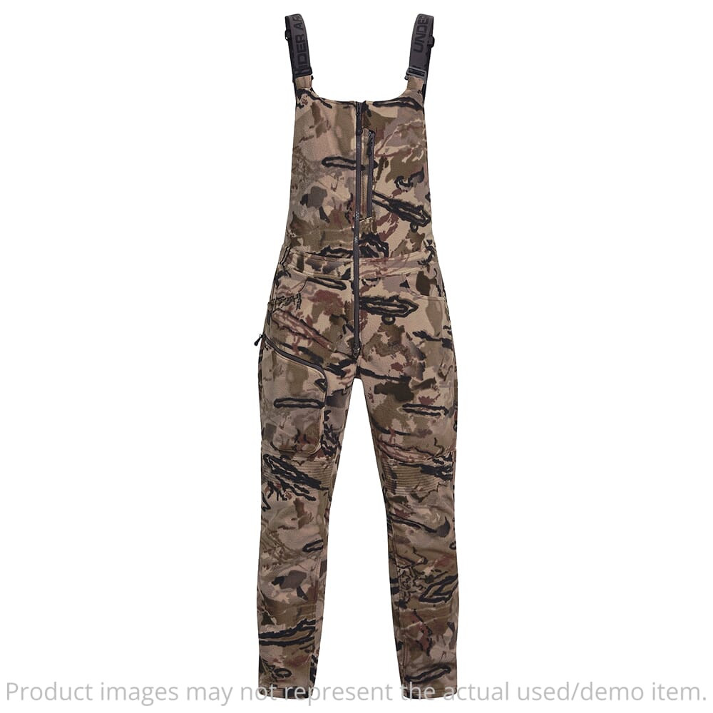 Under Armour Whitetail Rut Windproof Bib UA Barren Camo/Black LG 1378818-989003 - Excellent Condition UA6485 - USED/MISC