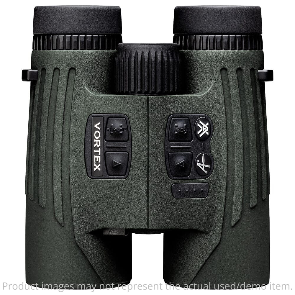 Vortex Fury HD 5000 AB 10x42 Laser Rangefinding Binocular w/GlassPak Binocular Harness Comfort Neck Strap Tethered Objective Lens Covers - USED/MISC