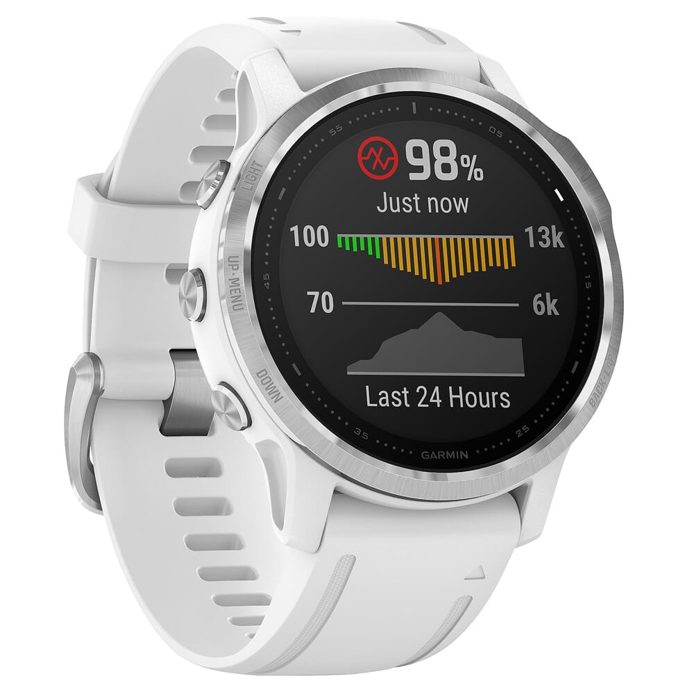 Garmin fenix 6S Silver w/White Band Smartwatch 010-02159-00 - Garmin