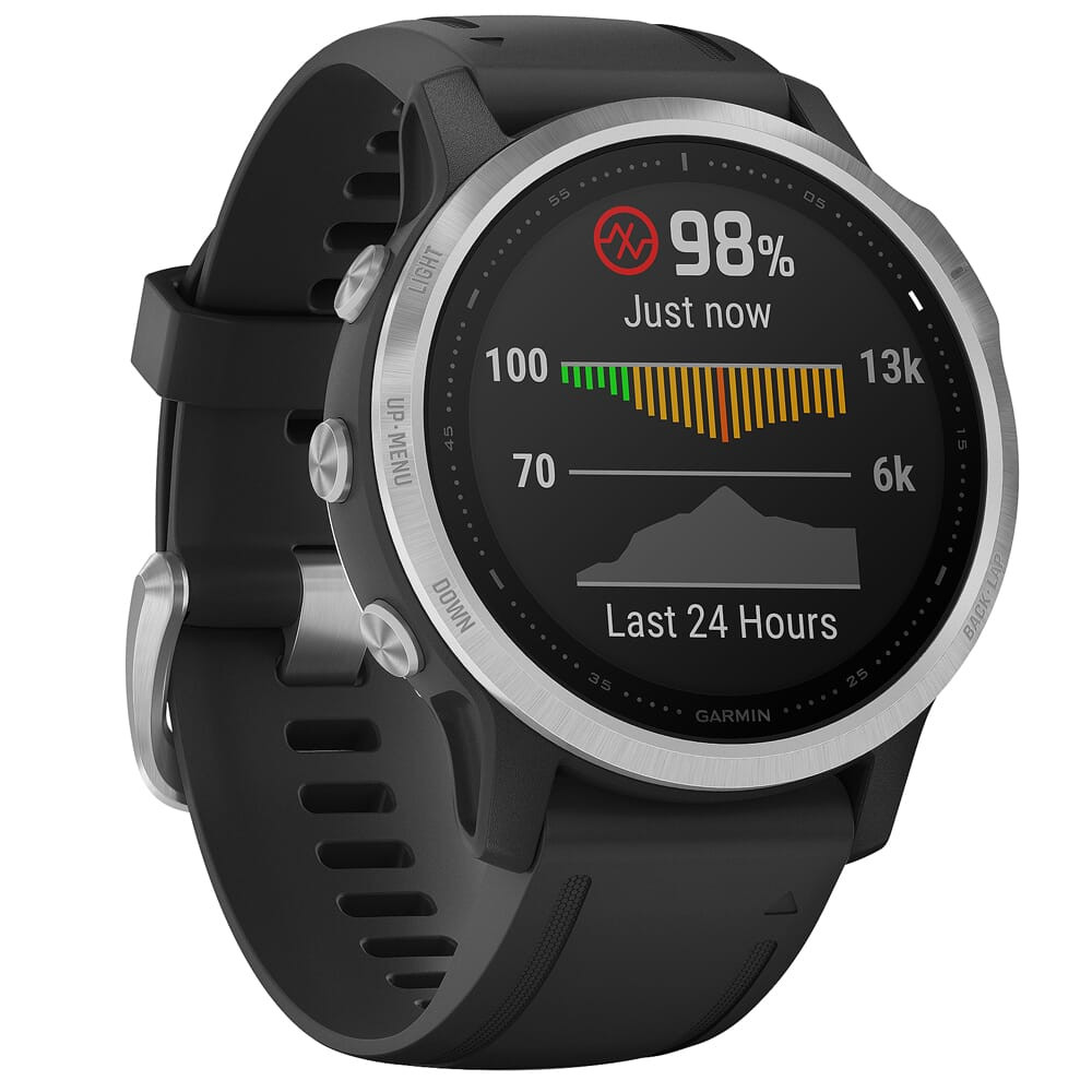 Garmin fenix 6S Silver w/Black Band Smartwatch 010-02159-01 - Garmin