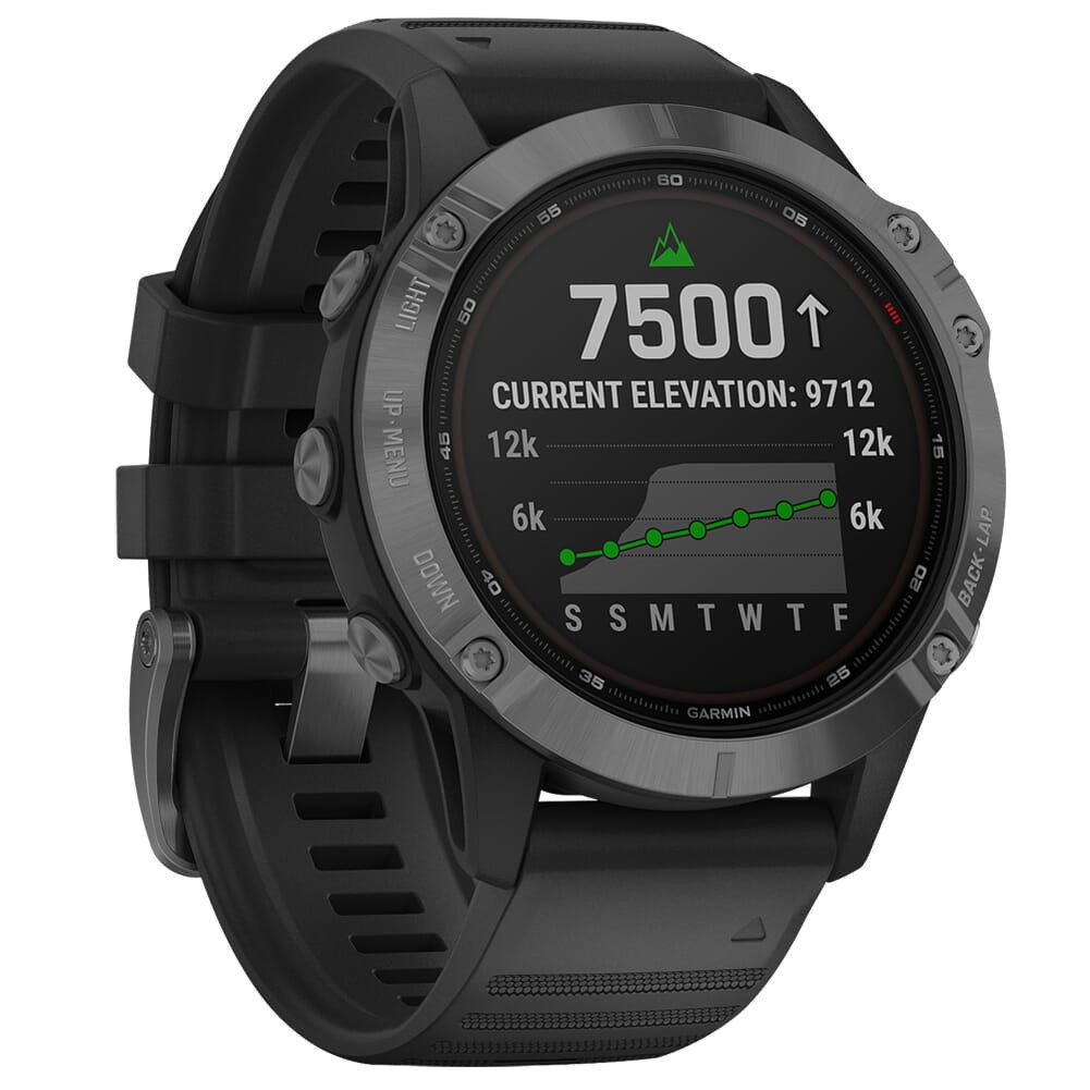 Garmin fenix 6 Pro Solar Slate Gray with Black Band Smartwatch 010-02410-14 - Garmin