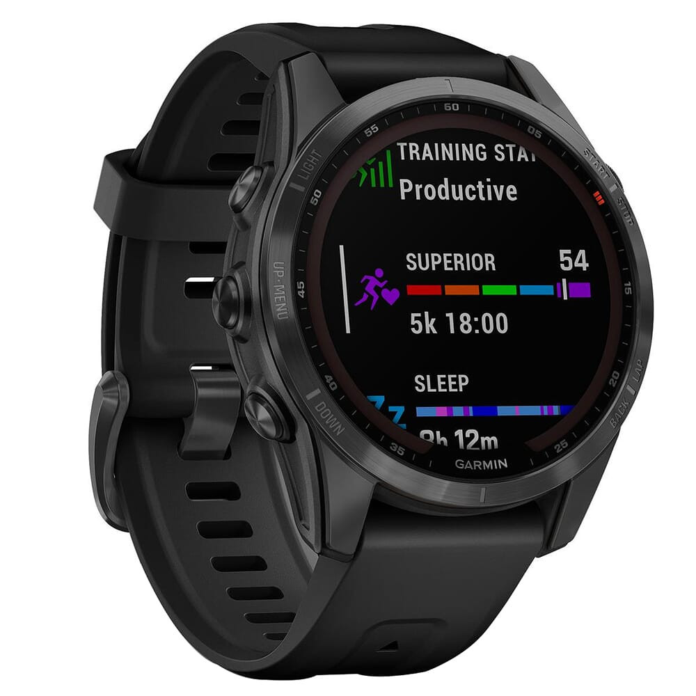 Garmin fenix 7S Solar Slate Gray w/Black Band Smartwatch 010-02539-12 - Garmin