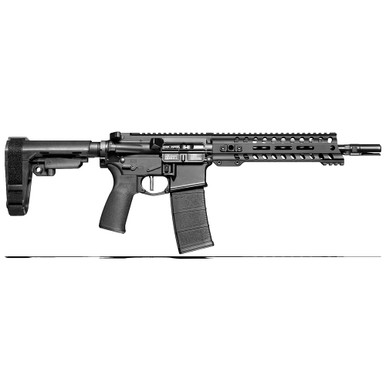 Patriot Ordnance Factory POF Minuteman 5.56x45mm NATO 10.5" Bbl Black Pistol w/9" Renegade Rail, Lo Pro DI Gas Block, and SB-A3 Brace 01658 - Patriot Ordnance Factory