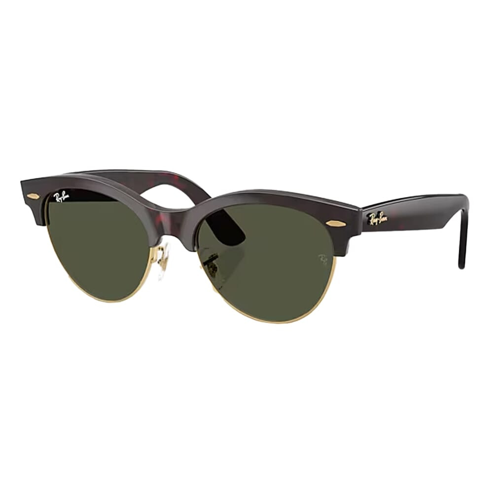 Ray-Ban Clubmaster Way Red Havana on Gold Green 0RB2341-9903151 - Ray-Ban