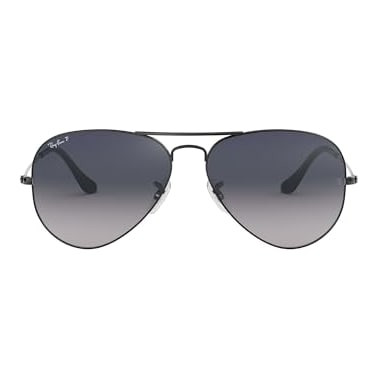 Ray-Ban Aviator Large Metal Gunmetal Blue Gradient Grey Polar 0RB3025-0047855 in Gray - Ray-Ban