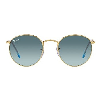Ray-Ban Round Metal Gold Blue Gradient Grey 0RB3447-0013M53 - Ray-Ban