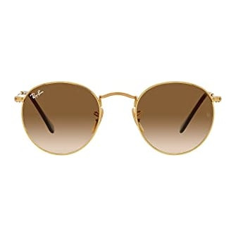 Ray-Ban Round Metal Gold Clear Gradient Brown 0RB3447-0015147 - Ray-Ban