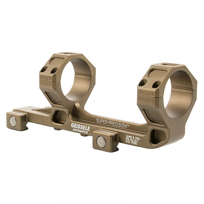 Geissele Automatics Geissele Super Precision Scope Mount 34MM Desert Dirt Color (Schmidt & Bender 3-27), for SR-25 05-347S - Geissele Automatics