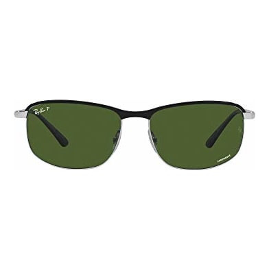 Ray-Ban Black on Silver Polar Dark Green 0RB3671CH-9144P160 - Ray-Ban