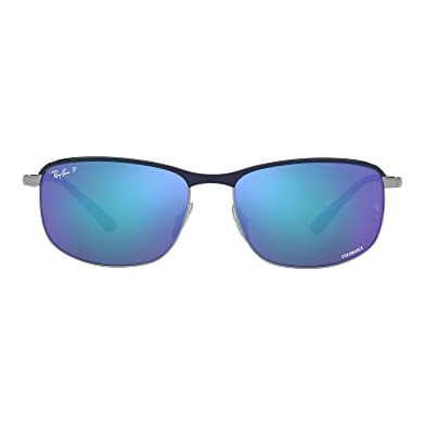 Ray-Ban Blue on Gunmetal Polar Grey Mirror Blue 0RB3671CH-92044L60 - Ray-Ban