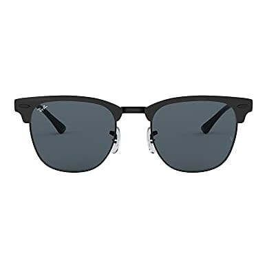 Ray-Ban Clubmaster Metal Matte Black on Black Blue 0RB3716-186R551 - Ray-Ban