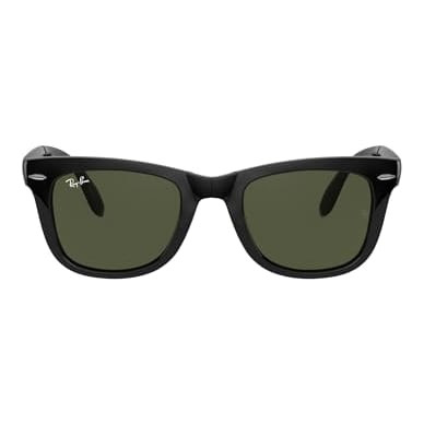 Ray-Ban Folding Wayfarer Glasses Black G-15 Green 0RB4105-60154 - Ray-Ban