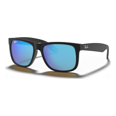 Ray-Ban Justin Rubber Black Blue Flash 0RB4165-6225551 - Ray-Ban