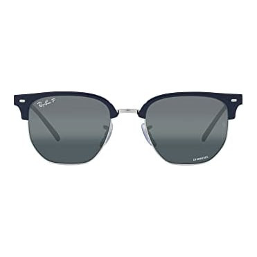 Ray-Ban New Clubmaster Blue on Silver Polar Blue Mirror 0RB4416-6656G653 - Ray-Ban