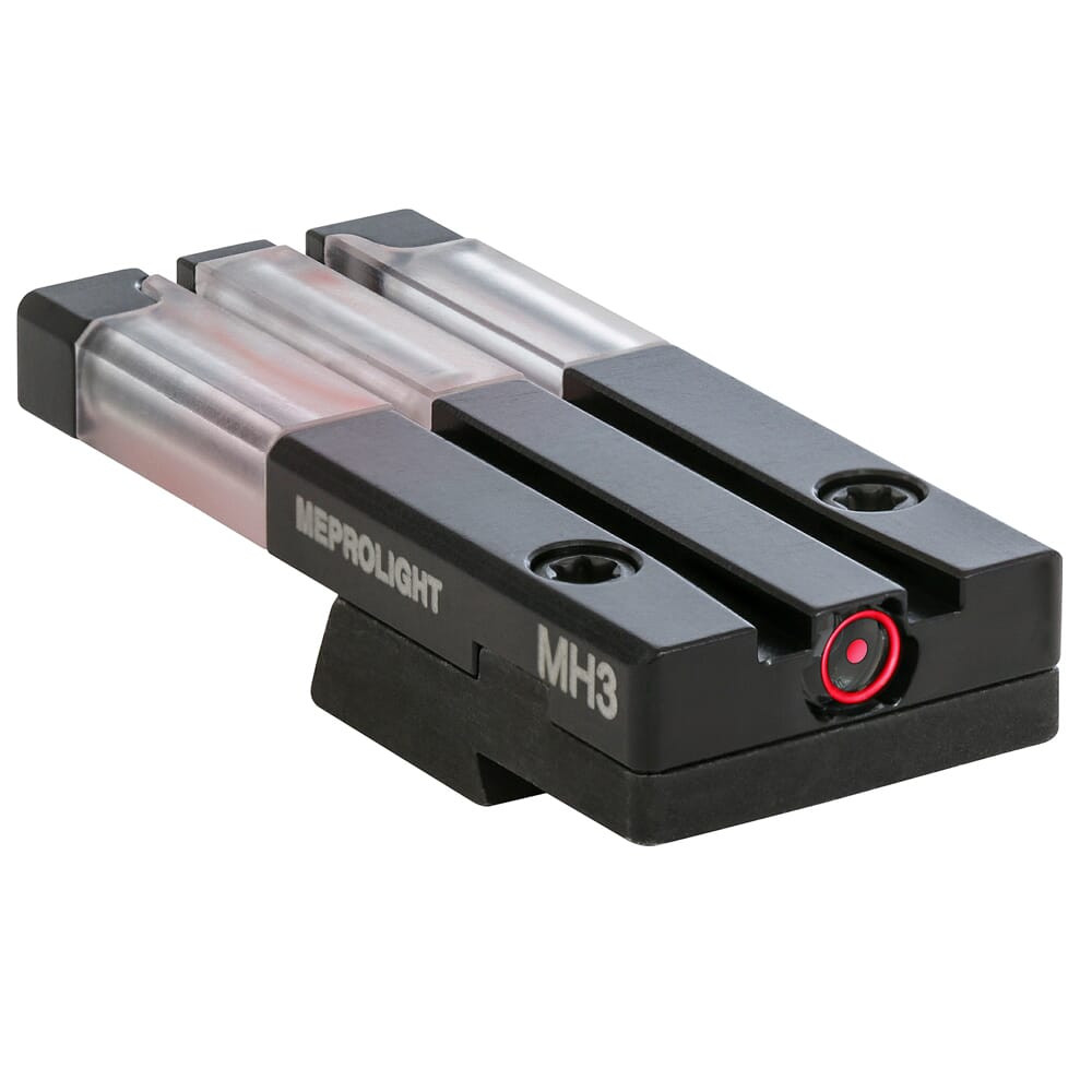Meprolight USA Meprolight FT Bullseye H&K 45/45C/P30/VP9/SFP9 (Not VP2020) Red Fiber-Tritium Illum Rear Optical Pistol Sight 0631253408 - Meprolight USA