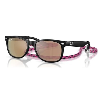 Ray-Ban Junior New Wayfarer Glasses Rubber Black Orange Mir Pink Polar 0RJ9052S-70287J47 - Ray-Ban