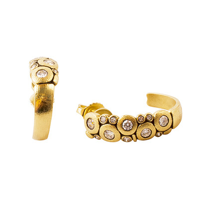 Alex Sepkus 18K and Diamond Large "Candy" Earrings E-123D - Alex Sepkus