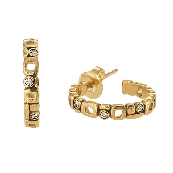 Alex Sepkus 18K and Diamond "Micro Windows" Earrings E-139D in Gold - Alex Sepkus