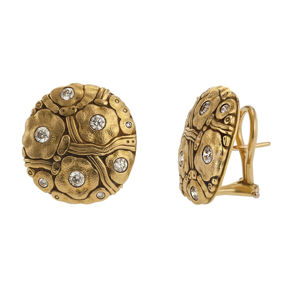 Alex Sepkus 18K and Diamond "Summer Flowers" Earrings E-194D in Gold - Alex Sepkus
