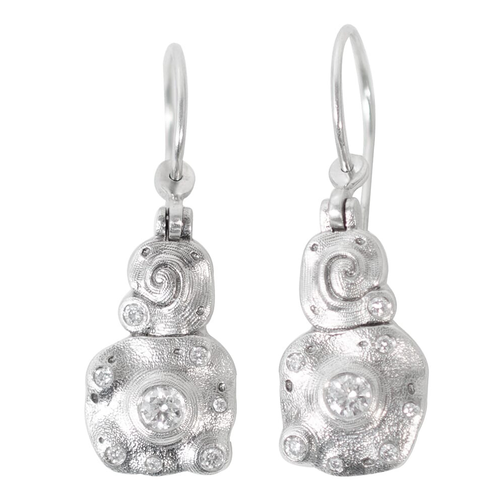 Alex Sepkus Platinum and Diamond "Evening Flowers" Earrings E-227PD - Alex Sepkus
