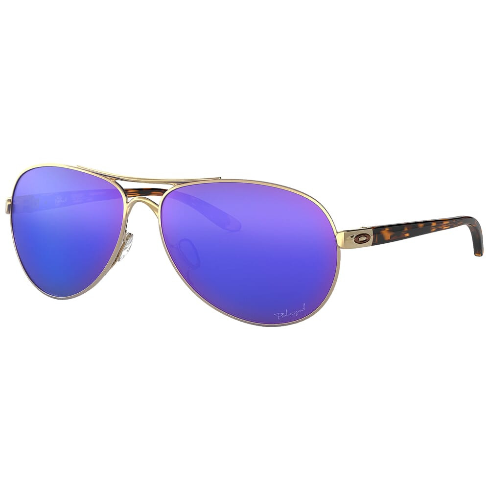 Oakley Feedback Polished Gold w/Violet Iridium Polarized Lenses OO4079-18 - Oakley