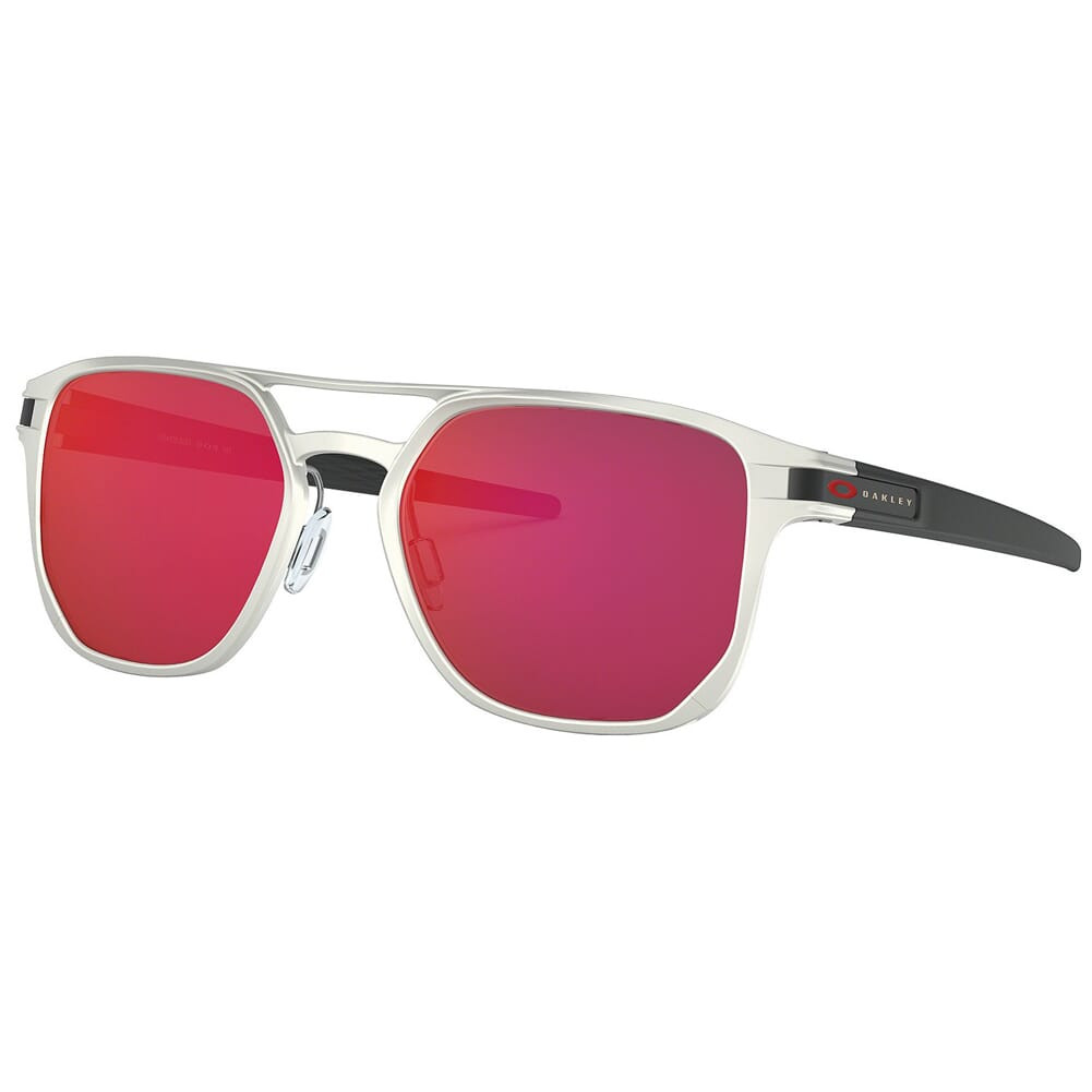Oakley Latch Alpha Matte Silver w/Torch Iridium Lenses OO4128-0253 - Oakley