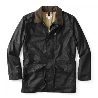 Filson Cvr Clth Mile Marker Coat Sf Black XXL-LONG FCO-009653 FIL-10409-Black-XXL-LONG Jacket, XXL - Filson