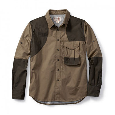 Filson Front Loading Shooting Shirt DkTnDkOliv XS FCO-019176 FIL-10525-DkTnDkOliv-XS in Dark Tan/dark Olive - Filson