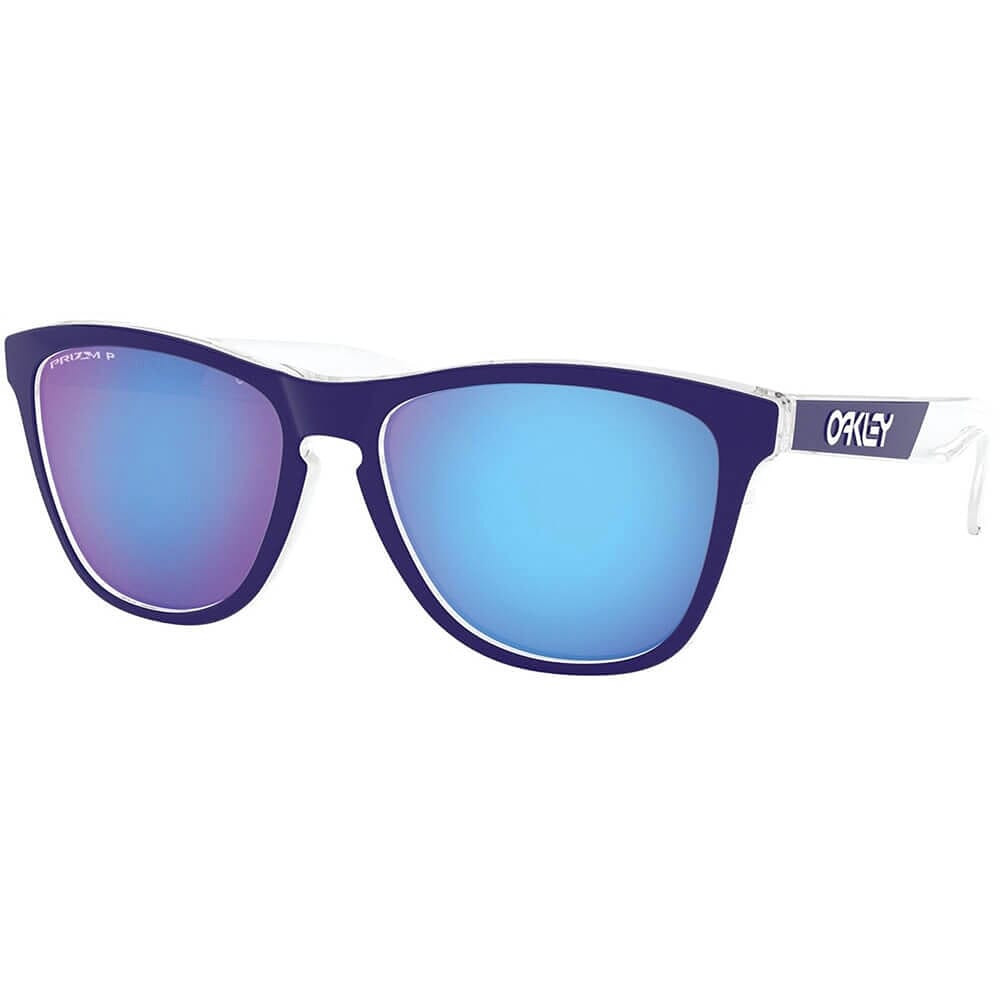 Oakley Frogskins CF Polished Clear w/PRIZM Sapphire Polarized Lenses OO9013-F355 - Oakley